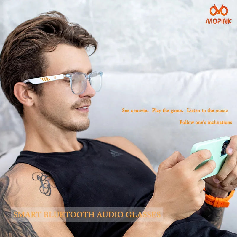New Smart Glasses Wireless Bluetooth Hands-Free Calling Music Headphones with Microphone Motion Speaker Glasses Wireless Stereo