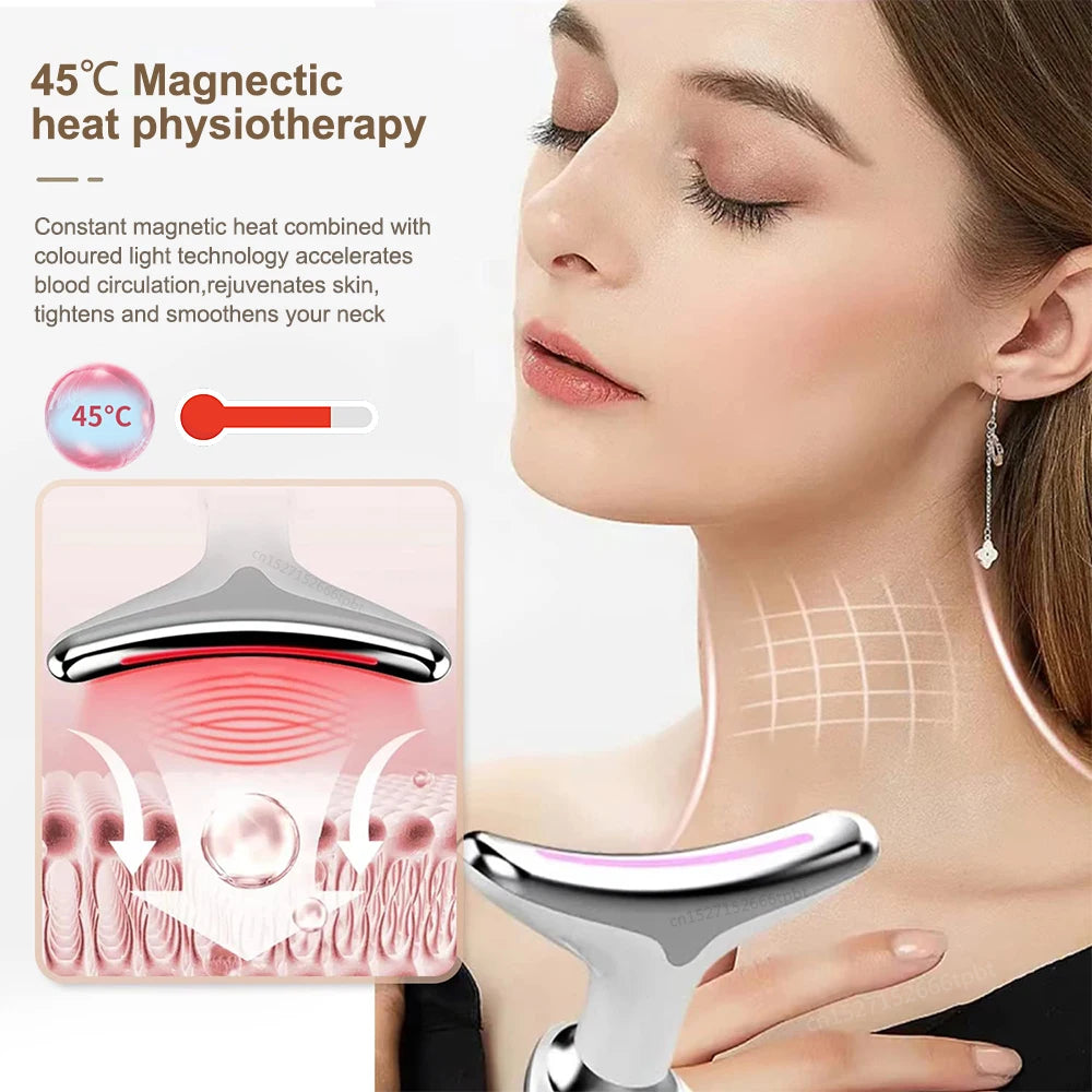 A pele do EMS do massager do levantamento de cara do pescoço aperta o dispositivo